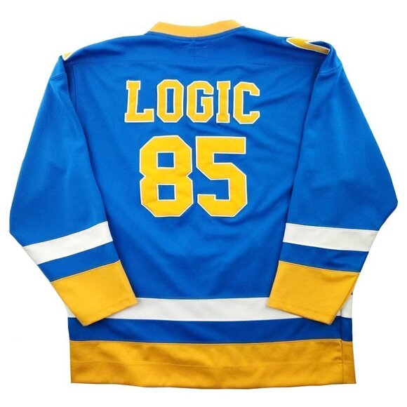 Logic Everybody Tour Hockey Style Jersey Shirt Long Sleeve Blue Yellow Large - Picture 9 of 11
